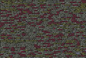 Vibrant and detailed view of JavaScript code on a screen, ideal for tech and programming visuals.